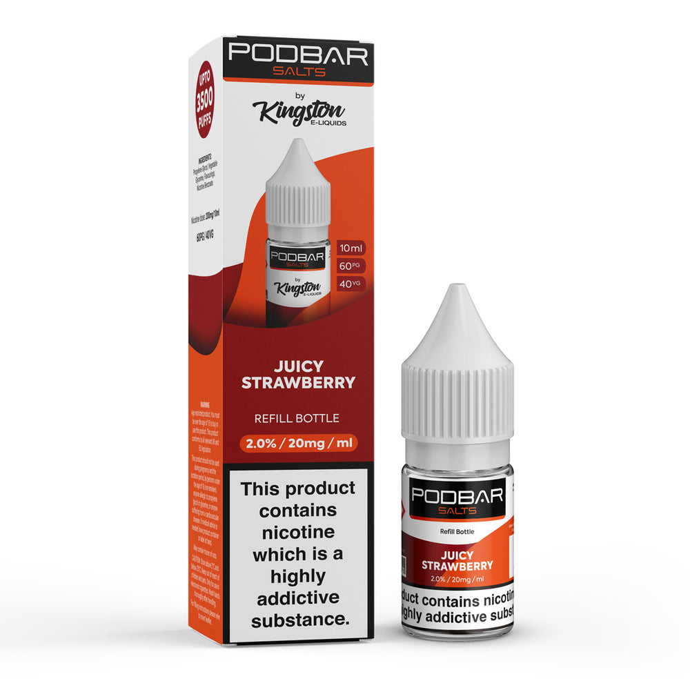 
                  
                    Kingston Podbar Salts 10ml Refill E-Liquids Box Of 10
                  
                