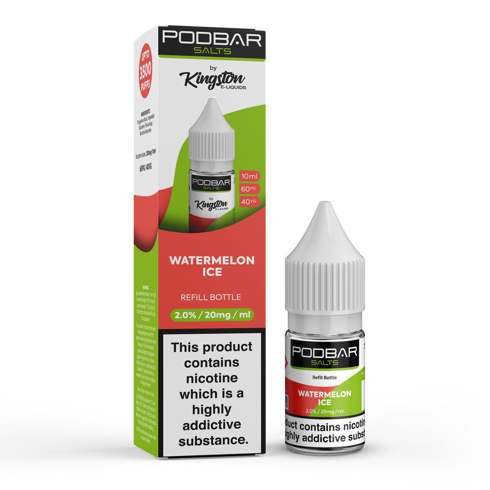 
                  
                    Kingston Podbar Salts 10ml Refill E-Liquids Box Of 10
                  
                