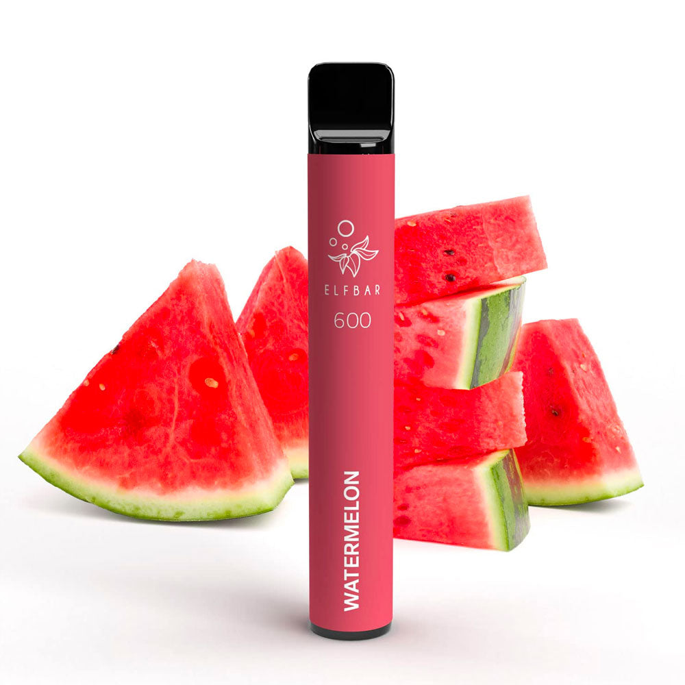 ELFBAR 600 Disposable Vape - 0mg Watermelon  Box Of 10