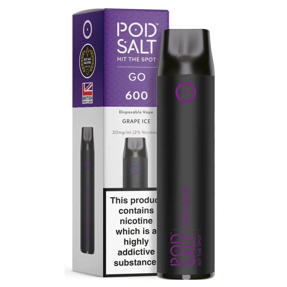 Pod Salt Go 600 Grape Ice Disposable Device 2ml - 20mg/ml Box of 10