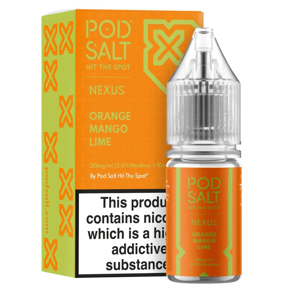 Nexus Orange Mango Lime 10ml Nicotine Salt E-liquid Box Of 5