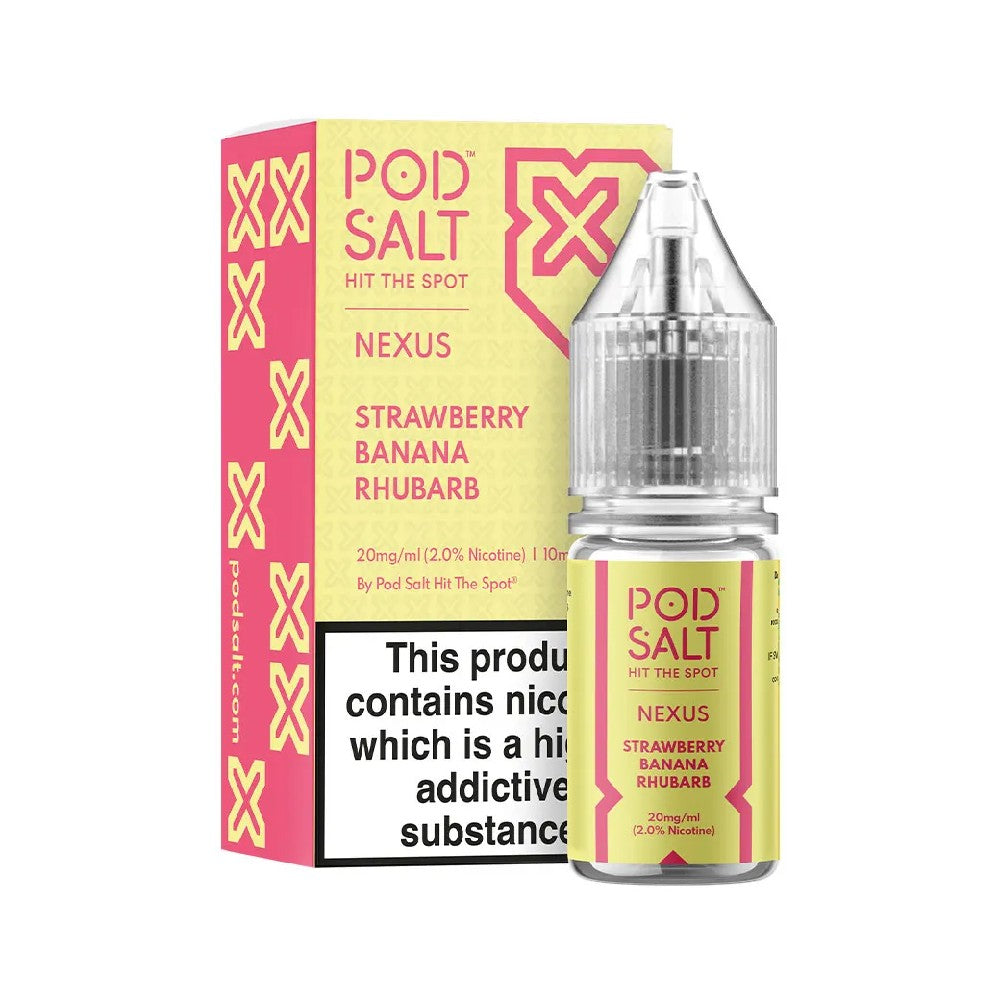 Nexus Strawberry Banana Rhubarb 10ml Nicotine Salt E- liquid Box Of 5