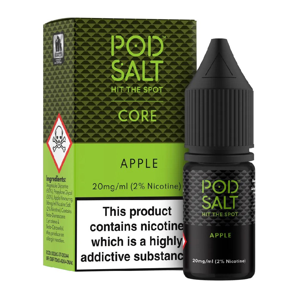 Pod Salt Apple 10ml Nicotine Salt E-liquid  Box of 10