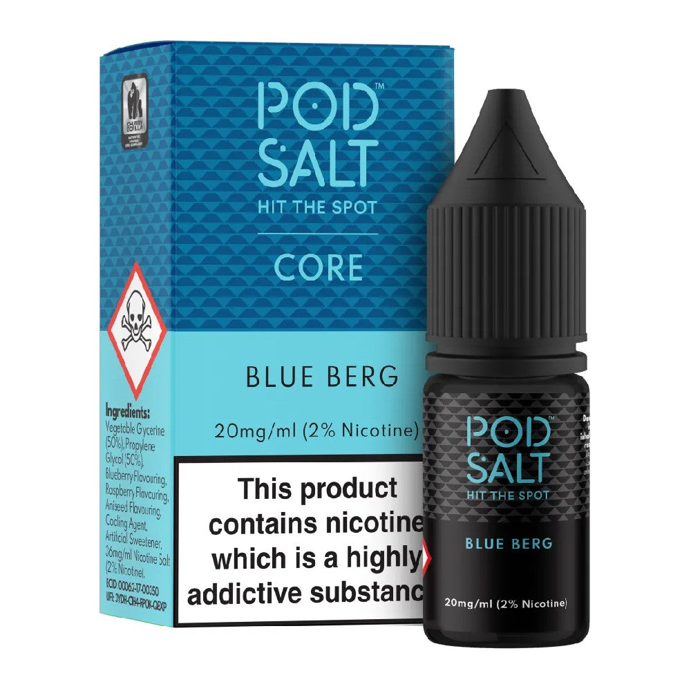 Pod Salt Blue Berg 10ml Nicotine Salt E-liquid  Box of 10