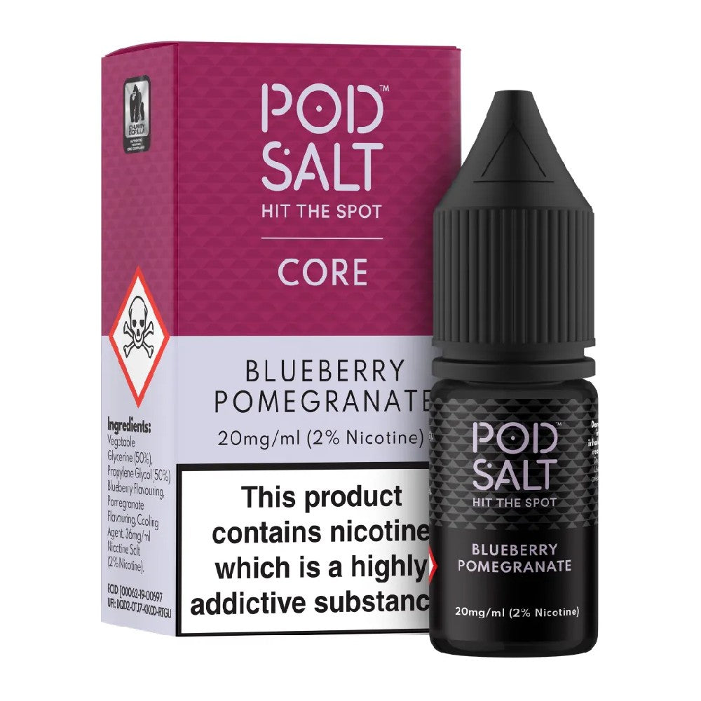 Pod Salt Blueberry Pomegranate 10ml Nicotine Salt E-liquid  Box of 10