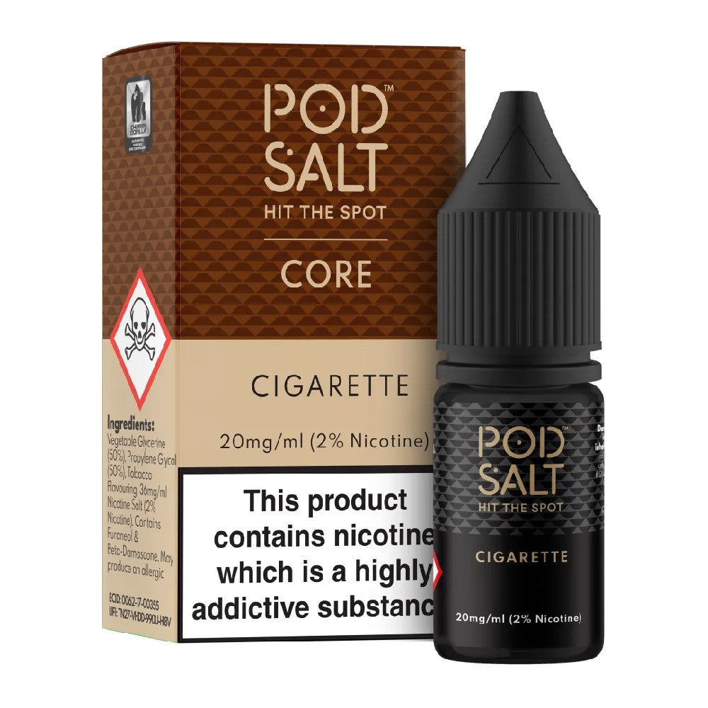 Pod Salt Cigarette 10ml Nicotine Salt E-liquid  Box of 10