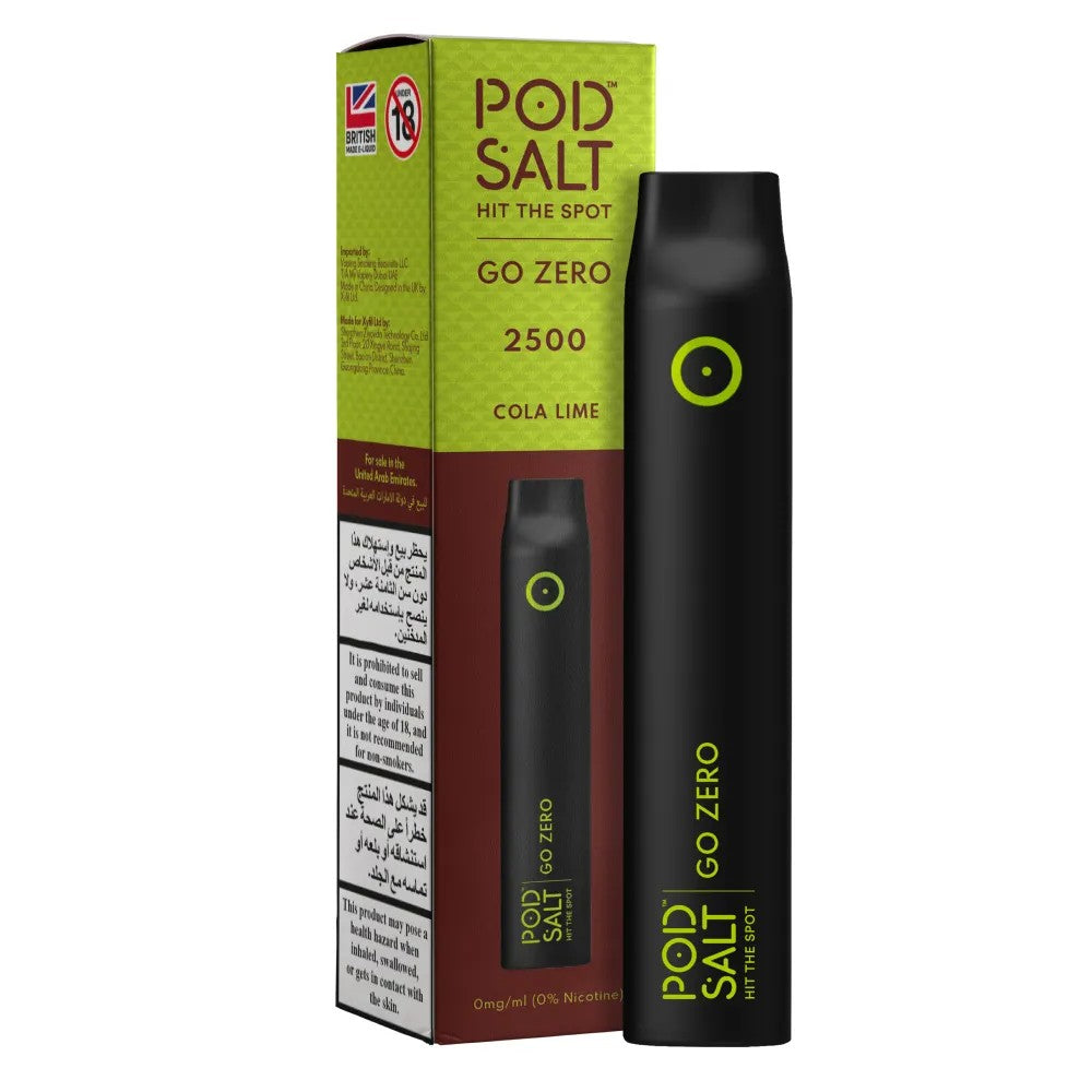 Pod Salt Go Zero Cola Lime Disposable Device 7ml - 0mg/ml Box Of 10