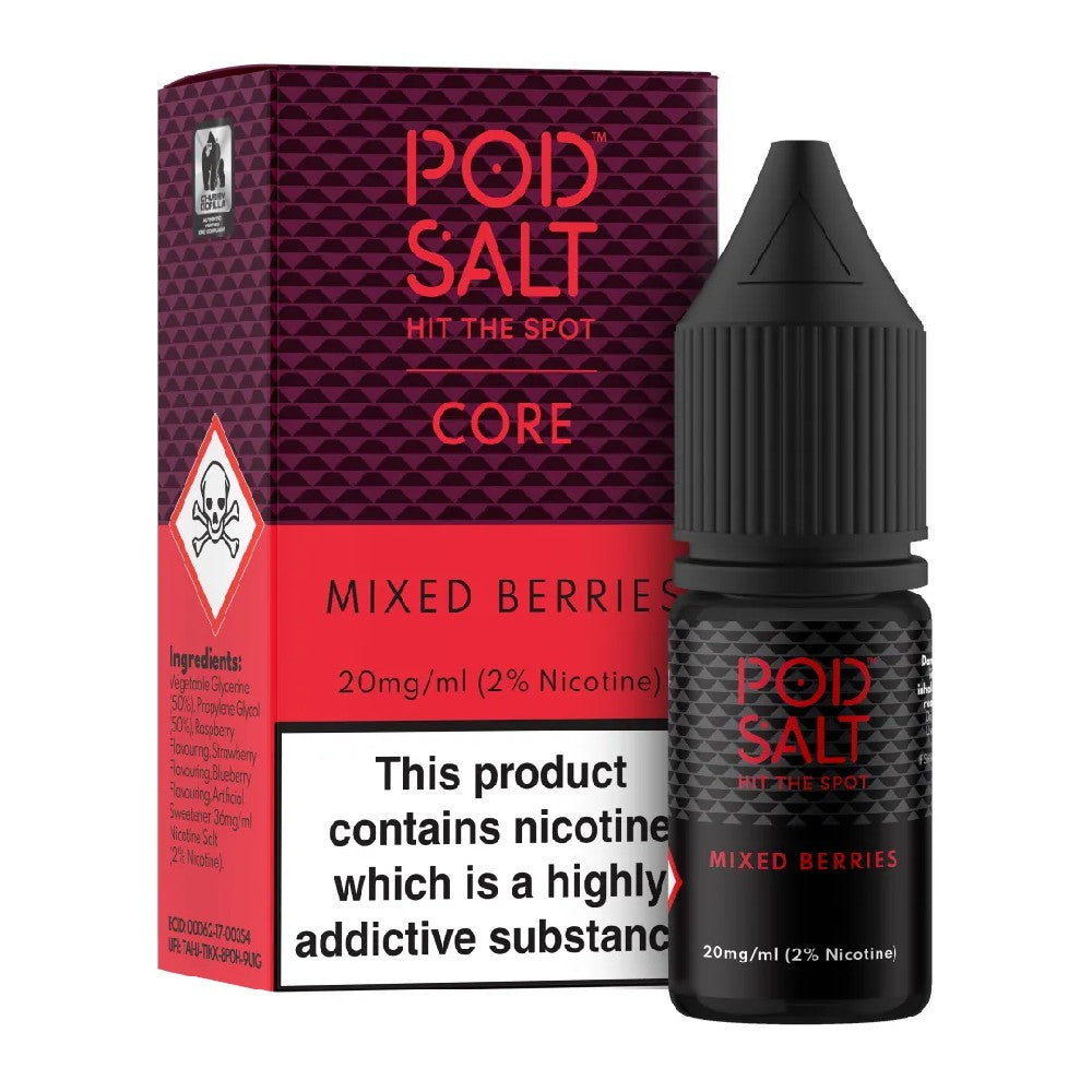 Pod Salt Mixed Berries 10ml Nicotine Salt E-liquid Box Of 10