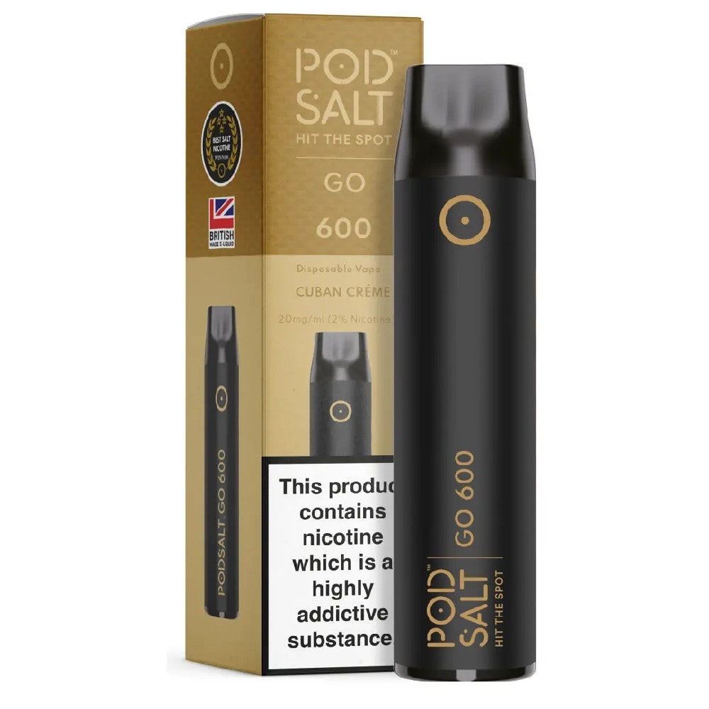 Pod Salt Origin Go 600 Cuban Creme Disposable Device 2ml (En) - 20mg/ml Box of 10