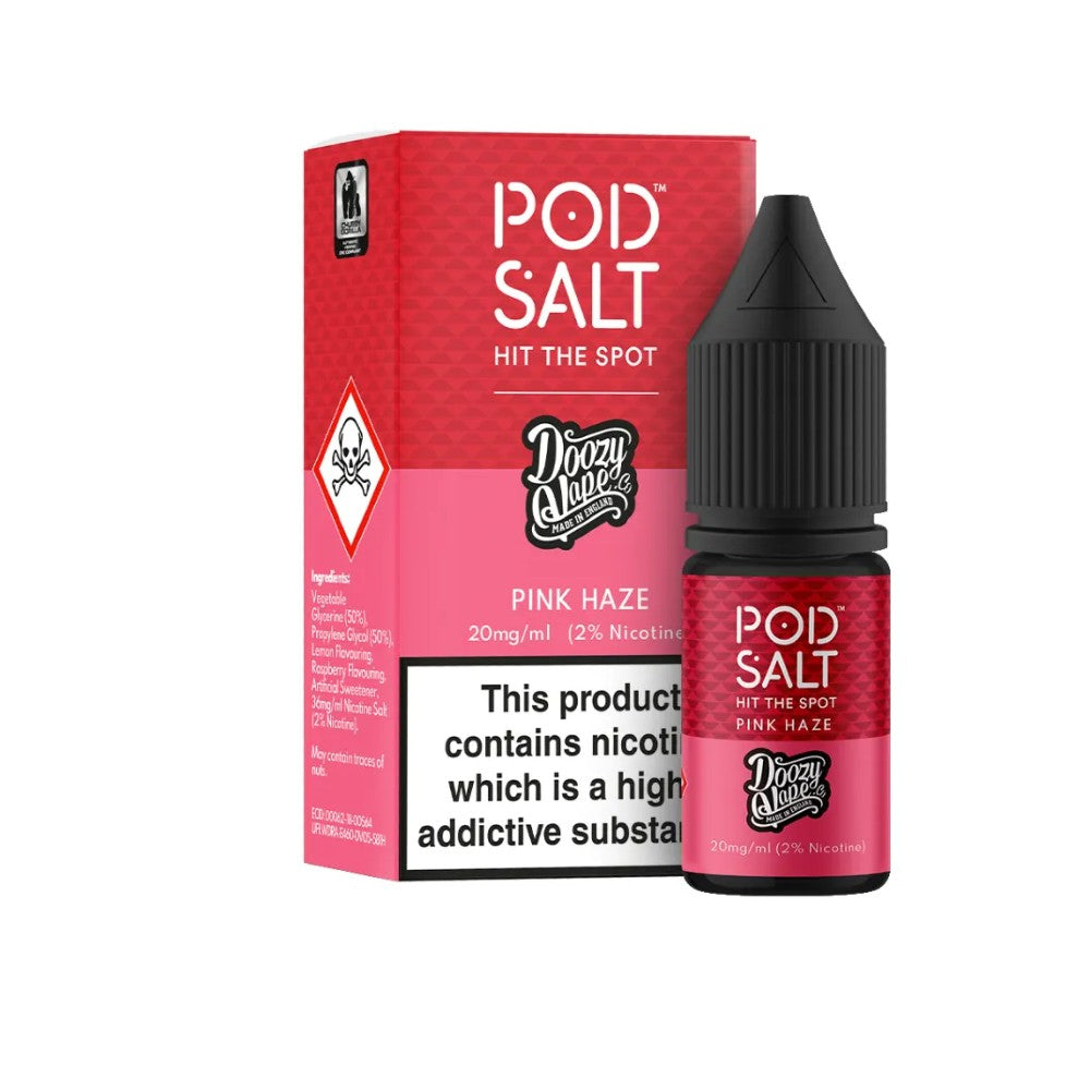 Pod Salt Pink Haze 10ml Nicotine Salt E-liquid Fusion  Box of 10