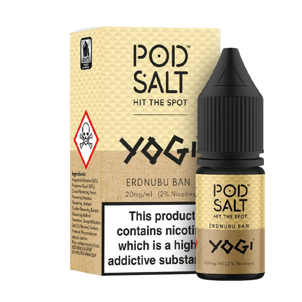 Pod Salt Yogi Peanut Butter Banana Granola 10ml Nicotine Salt E-liquid Fusion Box of 10