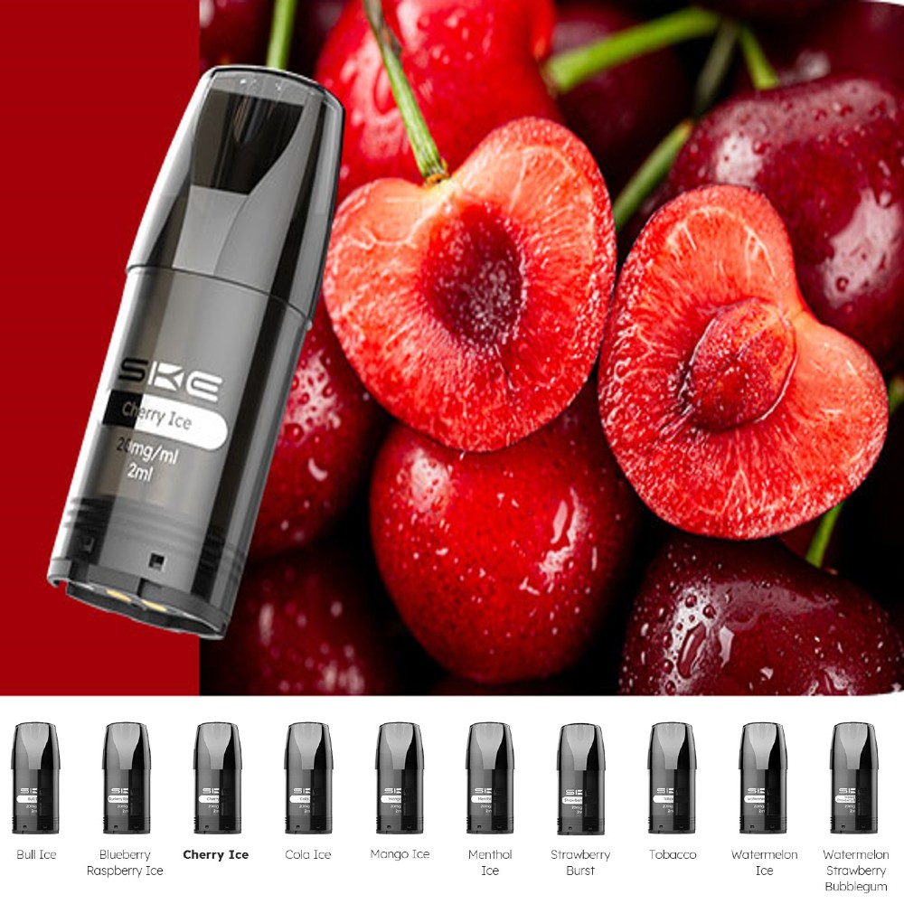 SKE Edge Bar Cherry Ice 600 Puff Disposable Vape Pod Device | 2ml