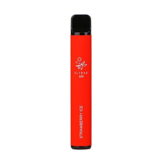 ELFBAR 600 Disposable Vape - 20mg Strawberry Ice  Box Of 10